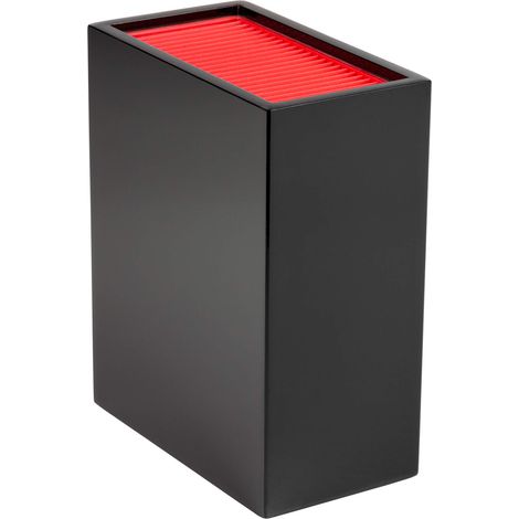 Rockingham Forge, Supporto Universale portacoltelli Verticale per 20 coltelli, Lame Fino a 20 cm di Lunghezza, Lucido Nero, plastica, Shiny Black, 18.5 x 10.5 x 22.5 cm (1/4)