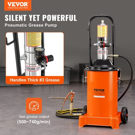 Pompe à Graisse Pneumatique Rapport de Pression 50:1 Pompe à Seau de Graisse Pneumatique 12 L Pistolet à Graisse Pompe à Graisse Po… (1/5)
