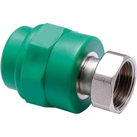 Giunto dritto filettato in pp-r con codolo filettato in ottone : Diametro - 20X3/4"