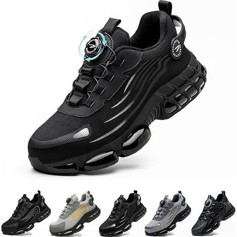 Chaussures de Sécurité Homme Femme Authenticité garantie Légère Basket Securite Antidérapante Mode Confortable Chaussures de Travail Respirantes ,46EU (1/4)
