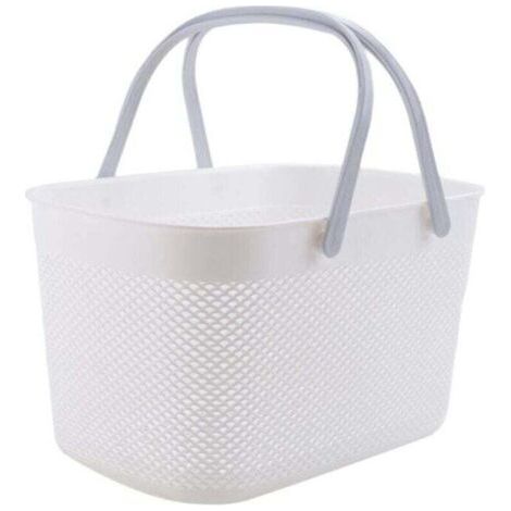 Paniers de Rangement en Plastique Salle Panier , XU,Main avec Capacité D'Outils Stockage MéNage PoignéE - (1/4)