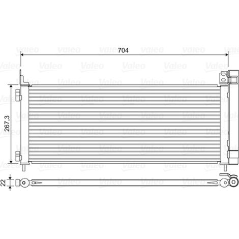 Condenseur, climatisation Valeo 822619 TOYOTA 8846042150