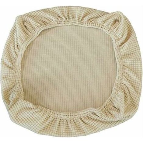 Coprisedie elastiche in spandex da 2 pezzi - lavabili - per sedie da ufficio, sala da pranzo, bar, decorazione per feste di matrimonio (beige) (1/5)