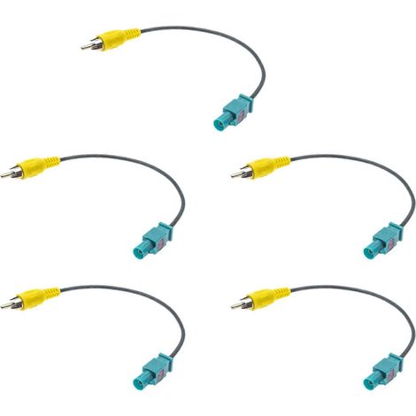 5x Adapterkabel für Mercedes-Benz Rückfahrkamera, Fakra auf RCA-Stecker, Rückfahrkamera-Umrüstkabel (1/5)