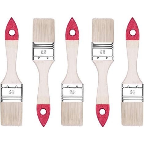 Set de pinceaux plats 5 pièces, Largeur 1.5 pouce-5 pièces, Set de pinceaux à peindre avec manche en bois, pinceau à peinture 5PCS, série 30, A0200-300515 (1/4)