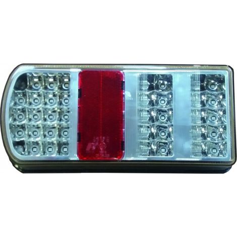 Maxter – Feu à LED sans connectique 12V – Dimensions 260x105x53mm – Entraxe 150mm – Signalisation pour remorque et véhicules