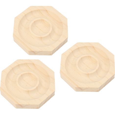 Plateau de présentation pour bracelets perlés (3 pièces) : élégant plateau décoratif fait main en bois massif, idéal pour les bracelets et autres bijoux.
