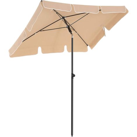 Sombrilla balcón rectangular 2 x 1 25 m protección upf 50 sombrilla de lona con funda bolsa de transporte terraza jardín sin base topo 120000800
