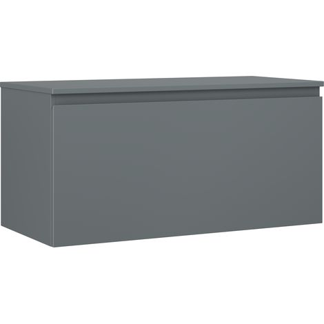 Mexen Orio Badezimmerschrank 100 cm mit Arbeitsplatte, 1 Schublade, Graphit matt - 91A10-10047-1-BFC66 (1/5)