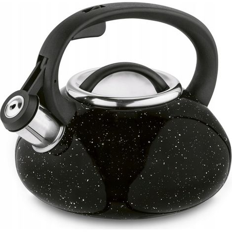 Gaskocher mit Induktion und Pfeife, Stahl, Tadar Vita, 2 l, schwarzer Marmor