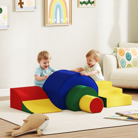 Parcours motricité bébé 9 pièces revêtement velours multicolore Aiyaplay | Maisons du Monde Parcours motricité bébé 9 pièces revêtement velours multicolore Aiyaplay | Maisons du Monde