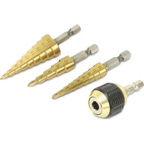 DAYTOOLS Ensemble de forets étagés HSS pour visseuse SBS-4, 4 pièces (1/3)