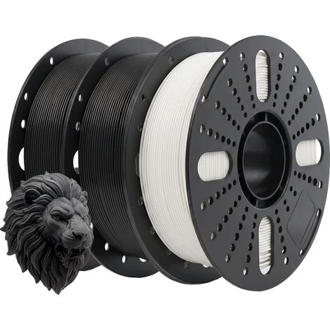 Filamento per stampante 3D, PETG, diametro 1,75 mm, PETG-2BK-1WT (1/2)