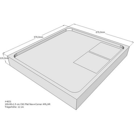 Schröder Duschwannenträger für Flat E 100x90