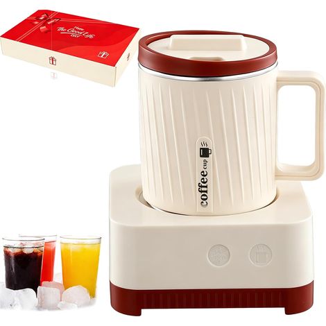 Refroidisseur Électrique de Boissons, Tasse Électrique Réfrigérante de 500 ml à Double Usage Chaud et Froid, Emballage en Coffret Cadeau, Corps de Tasse en Aluminium, Démarrage à Un Clic A (1/5)