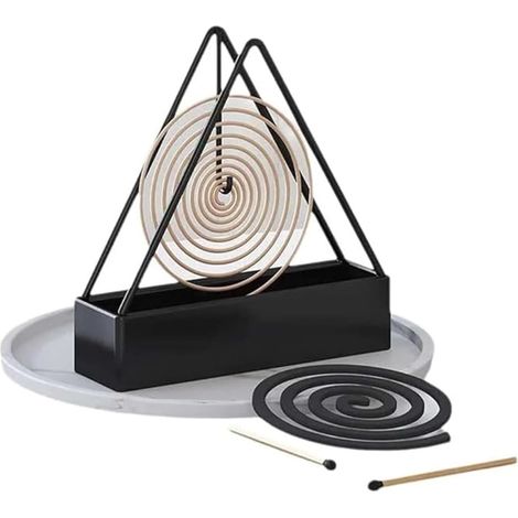 【2 Stück, für Zuhause und Garten】Rauchspiralen Halter aus Metall - Robustes Spiralen Ständer für Mückenspiralen - Ascheauffänger für Insektenspiralen mit hitzebeständigem Design