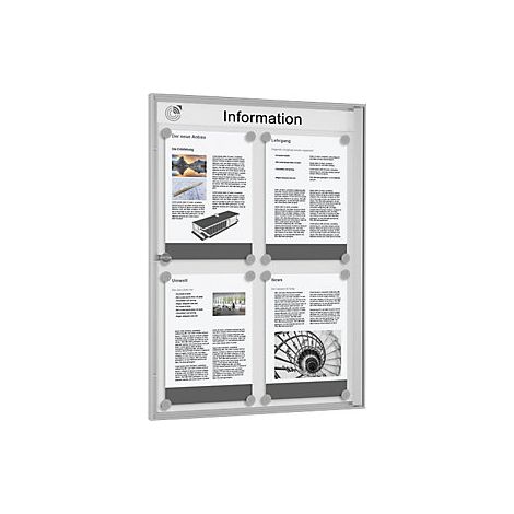 Schaar de diseño vitrina para interior – para formato 2 x 2 DIN