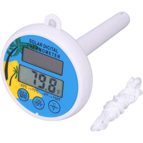 Thermomètre numérique sans fil pour piscine, thermomètre solaire flottant pour eau, adapté aux piscines intérieures/extérieures, spas et bains à remous (1/5)