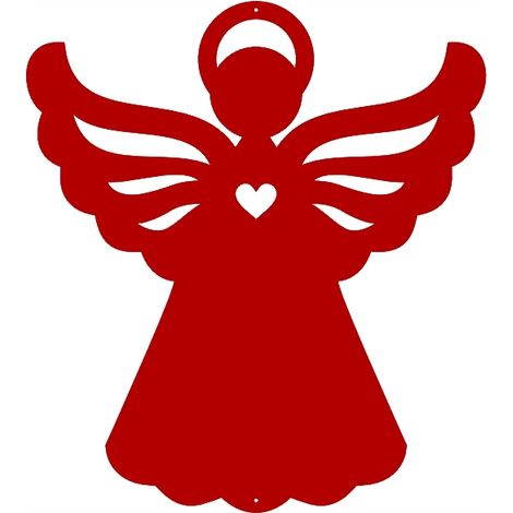 Weihnachtsanhänger „Engel 26“, rote, durchbrochene Weihnachtsdekoration