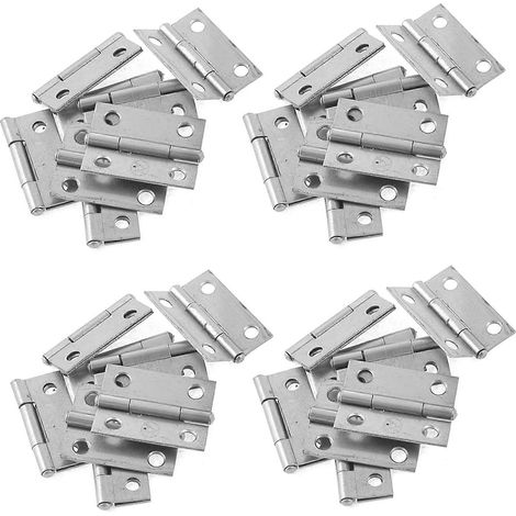 Charnières rectangulaires pliantes pour portes d'armoires, 1,5 pouce, lot de 40 (1/3)