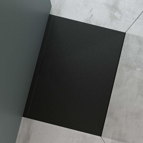Mai & Mai Duschtasse Duschwanne aus Mineralguss BxTxH: 90x120x3 cm Mineralgusswanne in Anthrazit DIN-Anschlüsse Geoma07 (1/5)
