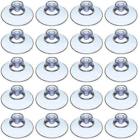100 ventouses transparentes, ventouses en plastique, pastilles sans crochets, adaptées à une utilisation en extérieur, dans la cuisine et la salle de bain. (1/5)