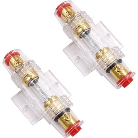Wasserdichter 60-A-Sicherungshalter – 2er-Pack – Stoßfest – Für Auto-Audio-Schaltungen – PVC-Rohr mit doppelter Abdichtung (1/5)