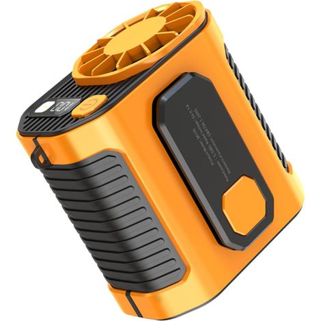 Ventilateur de taille portable avec flux d'air puissant, 3 vitesses, petite taille, dispositif de refroidissement extérieur, facile à utiliser, rechargeable par USB (1/5)