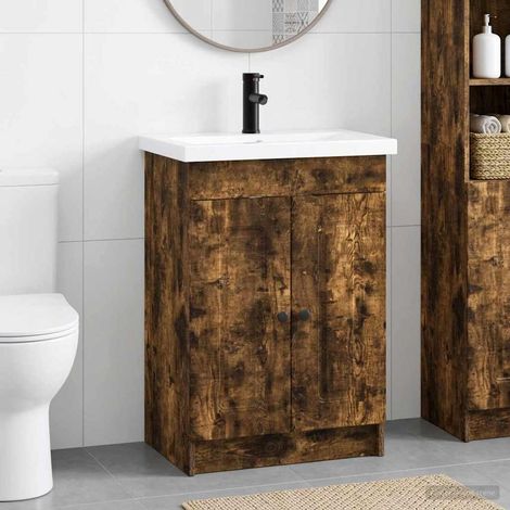 Juego de muebles de baño Roble Ahumado 78,5 x 37,5 x 81 cm