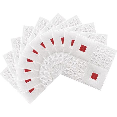 Lot de 10 panneaux muraux adhésifs imitation brique 3D en mousse. (1/5)