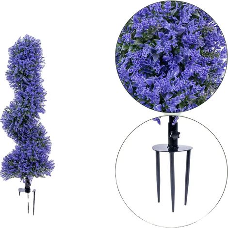 Albero artificiale, materiale resistente ai raggi UV, set da 2, viola (1/2)