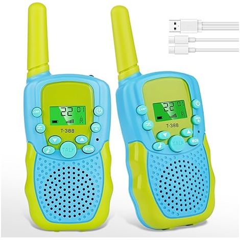 Walkie-Talkies für Kinder, Walkie-Talkies für Kinder, 2 Stück, Walkie-Talkies, Spielzeug, Geschenke für 4, 5, 6, 7, 8, 9, 10 Jahre, Strumpffüller für Kinder, Mädchen, Jungen, Kleinkinder(Keine batteri