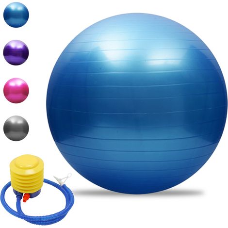 Irovami Ballon de yoga anti-éclatement, ballon d'équilibre et de stabilité épais, ballon de Pilates, ballon de fitness et d'exercice 45 cm / 55 cm / 65 cm / 75 cm, pompe à air offerte (1/5)