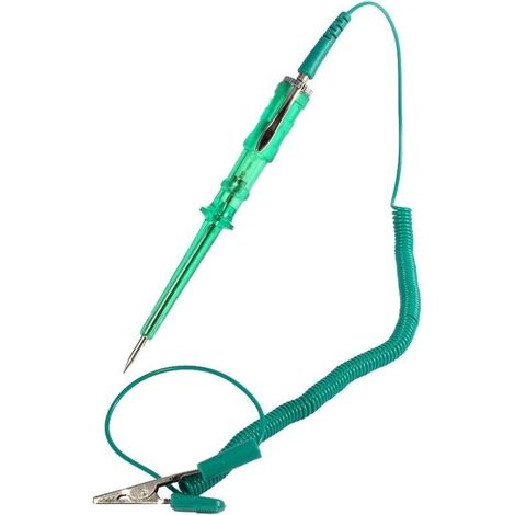 Jeffergarden Testeur de circuit automobile, stylo de test de tension d'ampoule vert, DC 6 V, 12 V, 24 V