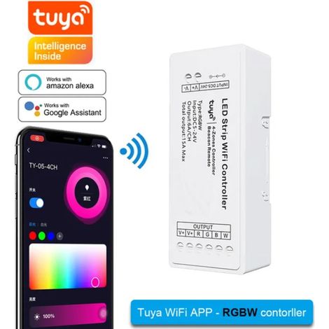 Tuya Controller 4 Zone per Strip Led Smart WiFi RGBW (1/5)