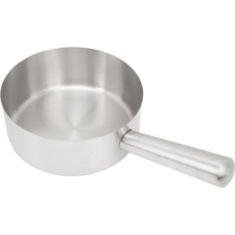 Edelstahl-Schöpfkelle, großer Löffel mit langem Griff zum Waschen von Gemüse, 20,5 cm Durchmesser, großes Küchenutensil. (1/5)