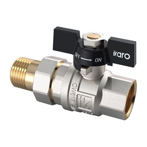 VALVOLA A SFERA IKARO MF CON BOCCHETTONE A FARFALLA 1" DN 25 PN 40