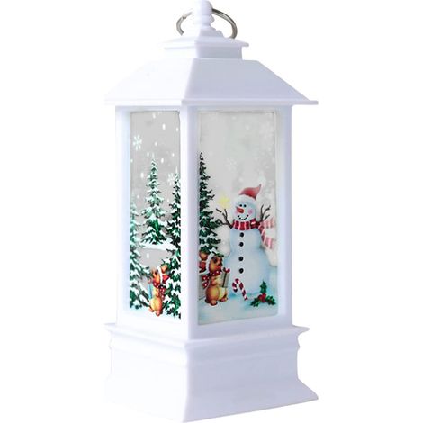 Mini lanterne bougie vintage extérieur avec lumière LED, décoration Noël bougie LED pour déco table suspendue maison (1/5)