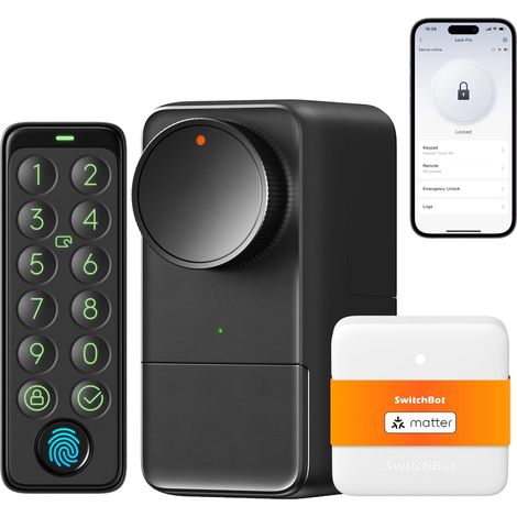 Lock Pro WiFi avec Clavier Tactile Serrure Électronique Bluetooth Étanchéité IP65 S'adapte à Votre Cylindre Existant (1/5)