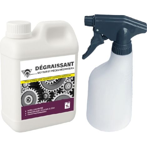 Méduze - Dégraissant moteur 1L  + Pulvérisateur - Ultra concentré diluable - Élimine graisse et saleté - Formulation sans solvant (1/5)