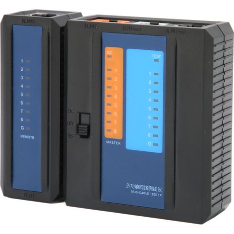 RJ45-Netzwerkkabeltester – Multifunktionales Netzwerkkabeltestgerät für RJ45, RJ11, RJ12, CAT5, CAT6, CAT7 und CAT8 (1/5)