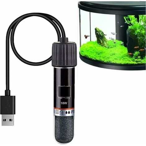 Mini Chauffe Aquarium Thermostat 10W USB Tige Rechargeable pour Chauffage Outil de Chauffage Peu encombrant pour Aquarium et Petits Aquariums (1/5)