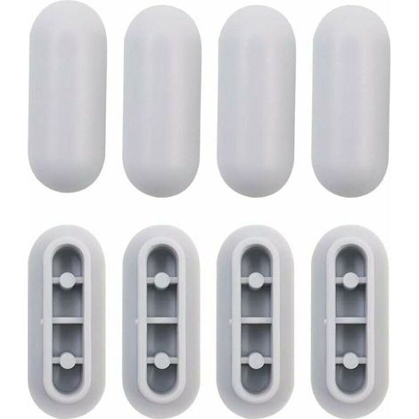 4-teiliges universelles WC-Sitzpuffer-Set, WC-Sitzpuffer-Ersatz aus Kunststoff