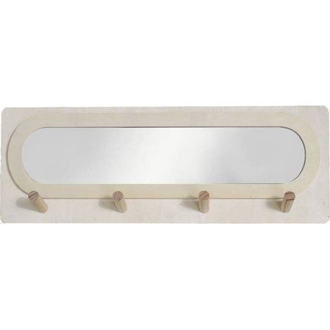 Wandgarderobe mit Spiegel Simplicity, 75 x 47 cm