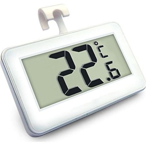 Thermomètre Numérique pour Réfrigérateur, Mini Digital LCD Thermomètre, Température 20 à 60°C, Écran ACL Facile à Lire, Fonction d'Enregistrement Max (1/5)