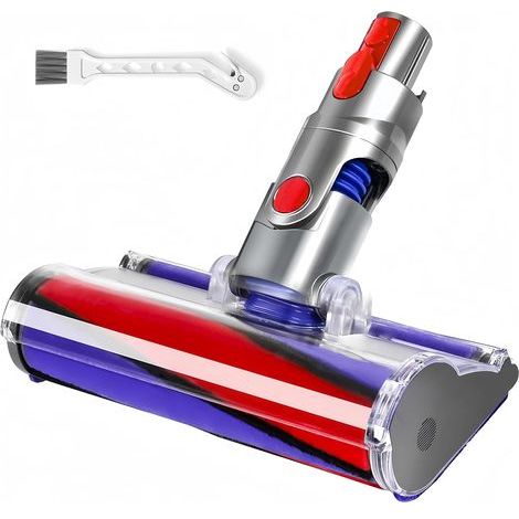 Tête de Brosse à Rouleau Souple pour Dyson V7 V8 V10 V11 V15 Aspirateur Accessoire de Rechange Motorisée pour Sans Fil Dyson SV10 SV11 SV12 SV14, Embout Brosse Parquet Sols Durs et Poils d'Animaux (1/5)