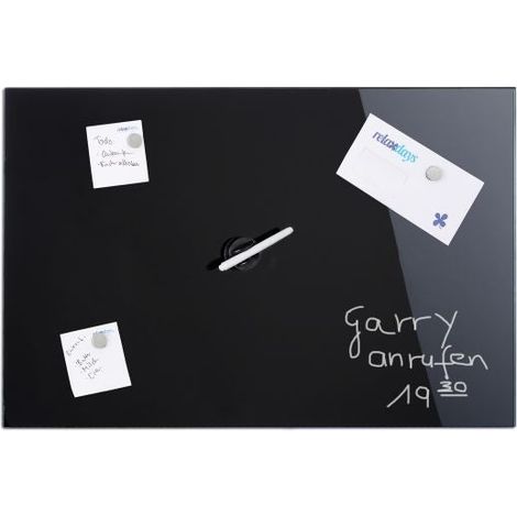 Lavagna magnetica in vetro nero (1/5)