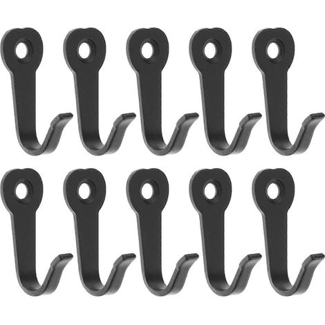 Schwarze Wandhaken aus Schmiedeeisen in Herzform, 10er-Set, für Mäntel, Taschen, Hüte, Handtücher, für Küche, Bad und Badewanne