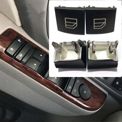 SABIR Lot de 2 capuchons de remplacement pour bouton de commande de lève-vitre côté conducteur, compatibles avec Mercedes Classe B W245, ML, GL et R. (1/4)
