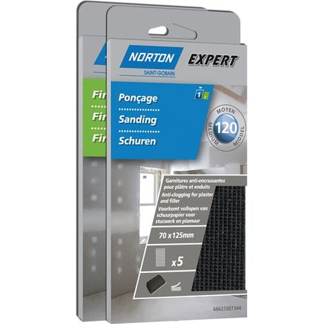 Norton Expert Nachfüllpackung 70 x 125 mm Gips K120 5er VE